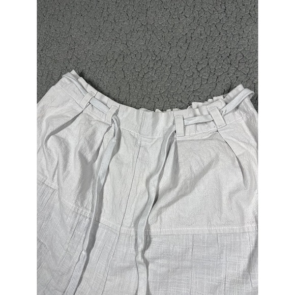 Free People Shorts Womens Small Gray Paperbag Waist Tie Belt Cuffed Pockets - Picture 2 of 13